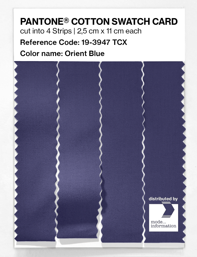 Product image 3 of the product “PANTONE® COTTON SWATCH CARD 19-3947 TCX Orient Blue ”