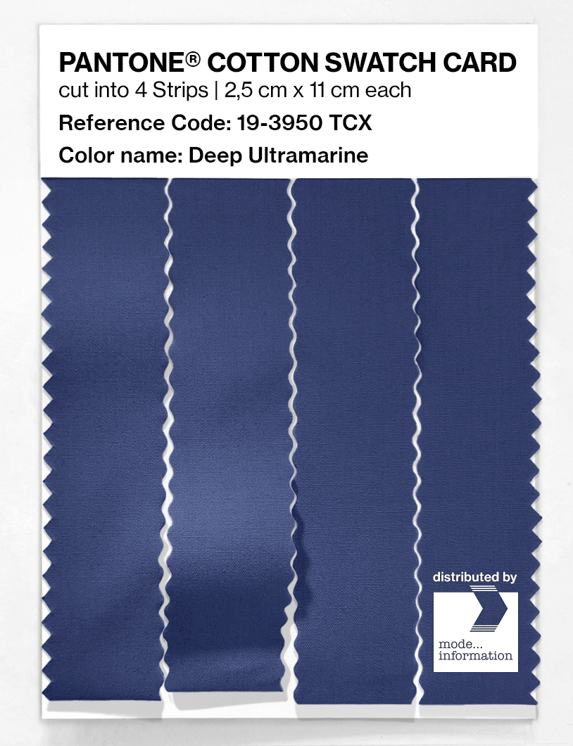 Product image 3 of the product “PANTONE® COTTON SWATCH CARD 19-3950 TCX Deep Ultramarine ”