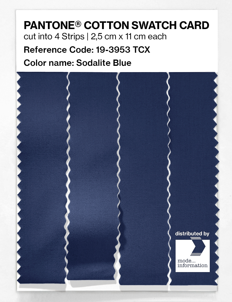 Product image 3 of the product “PANTONE® COTTON SWATCH CARD 19-3953 TCX Sodalite Blue ”