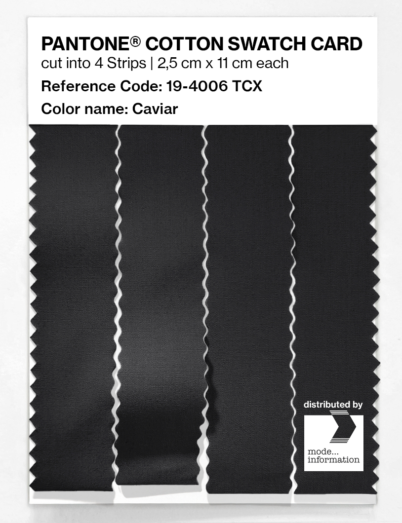 Product image 3 of the product “PANTONE® COTTON SWATCH CARD 19-4006 TCX Caviar ”
