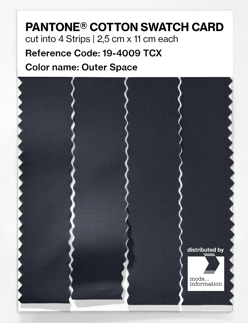 Product image 3 of the product “PANTONE® COTTON SWATCH CARD 19-4009 TCX Outer Space ”