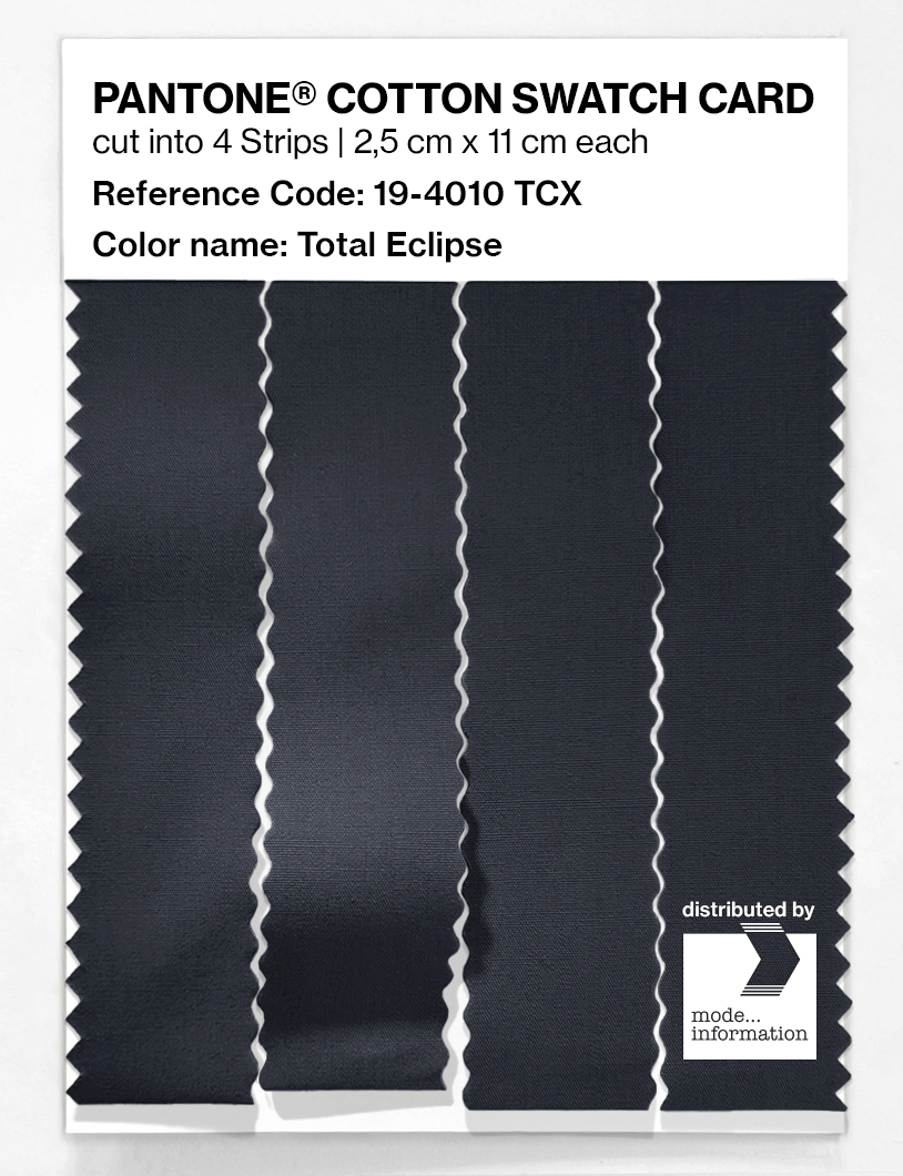 Product image 3 of the product “PANTONE® COTTON SWATCH CARD 19-4010 TCX Total Eclipse ”