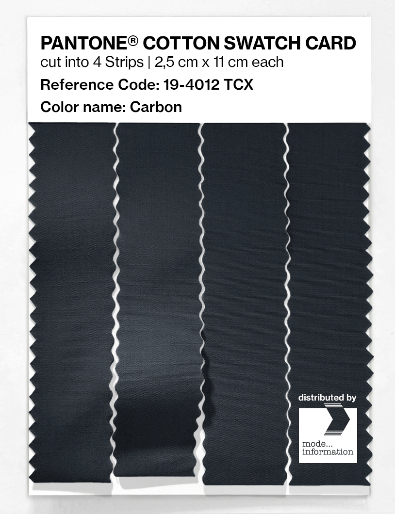 Product image 3 of the product “PANTONE® COTTON SWATCH CARD 19-4012 TCX Carbon ”