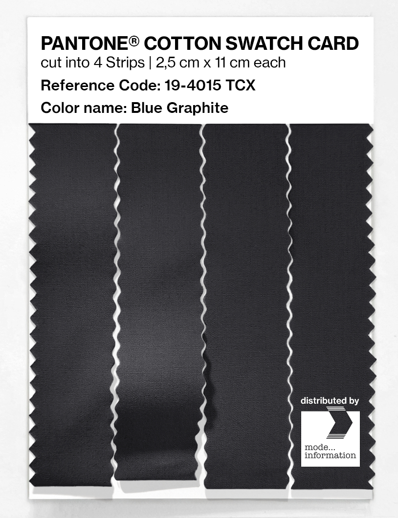 Product image 3 of the product “PANTONE® COTTON SWATCH CARD 19-4015 TCX Blue Graphite ”