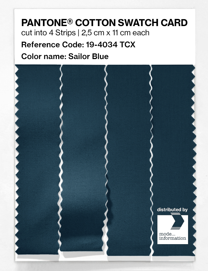Product image 3 of the product “PANTONE® COTTON SWATCH CARD 19-4034 TCX Sailor Blue ”