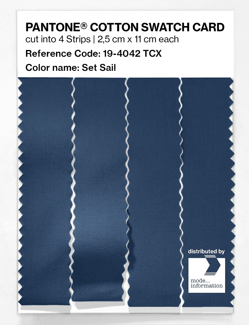 Product image 3 of the product “PANTONE® COTTON SWATCH CARD 19-4042 TCX Set Sail ”