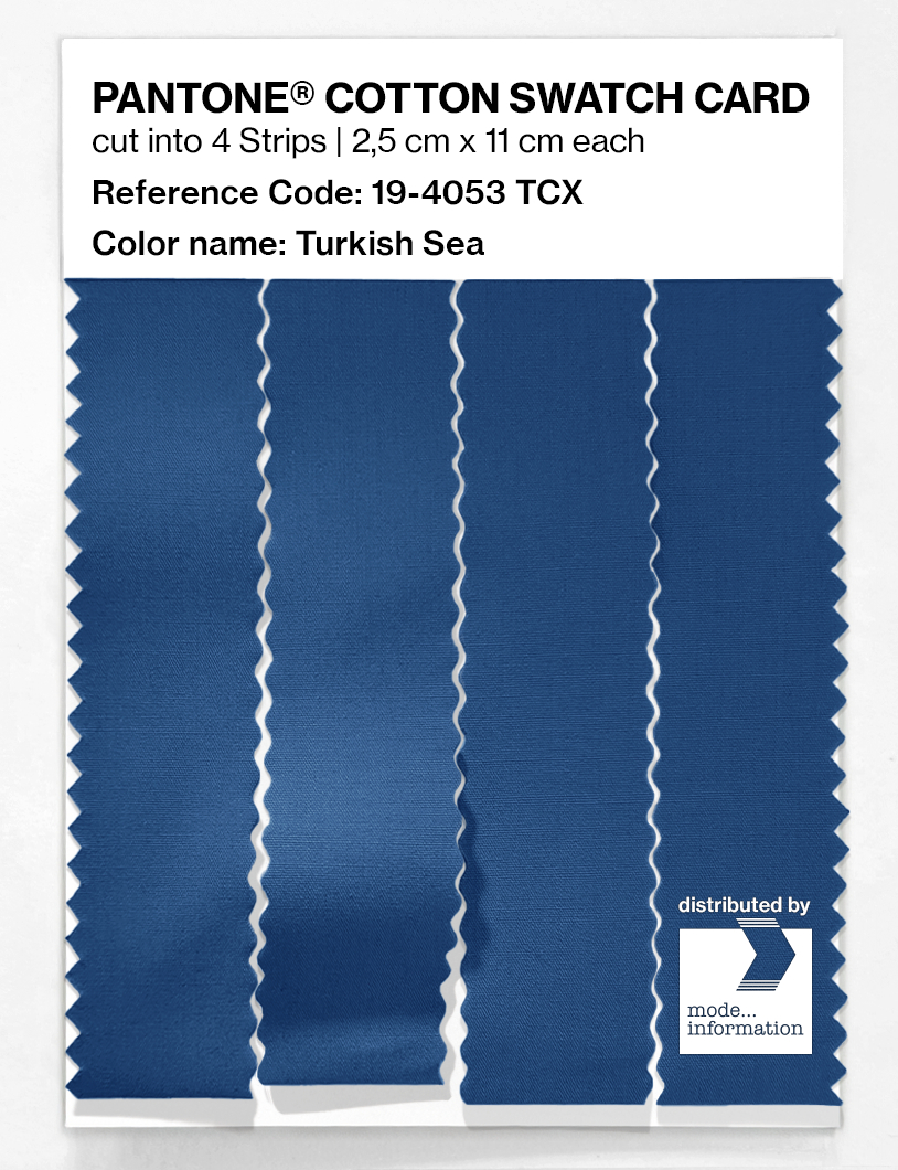 Product image 3 of the product “PANTONE® COTTON SWATCH CARD 19-4053 TCX Turkish Sea ”