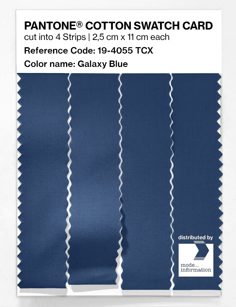 Product image 3 of the product “PANTONE® COTTON SWATCH CARD 19-4055 TCX Galaxy Blue ”