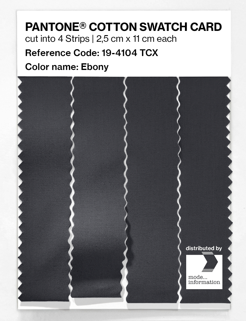 Product image 3 of the product “PANTONE® COTTON SWATCH CARD 19-4104 TCX Ebony ”
