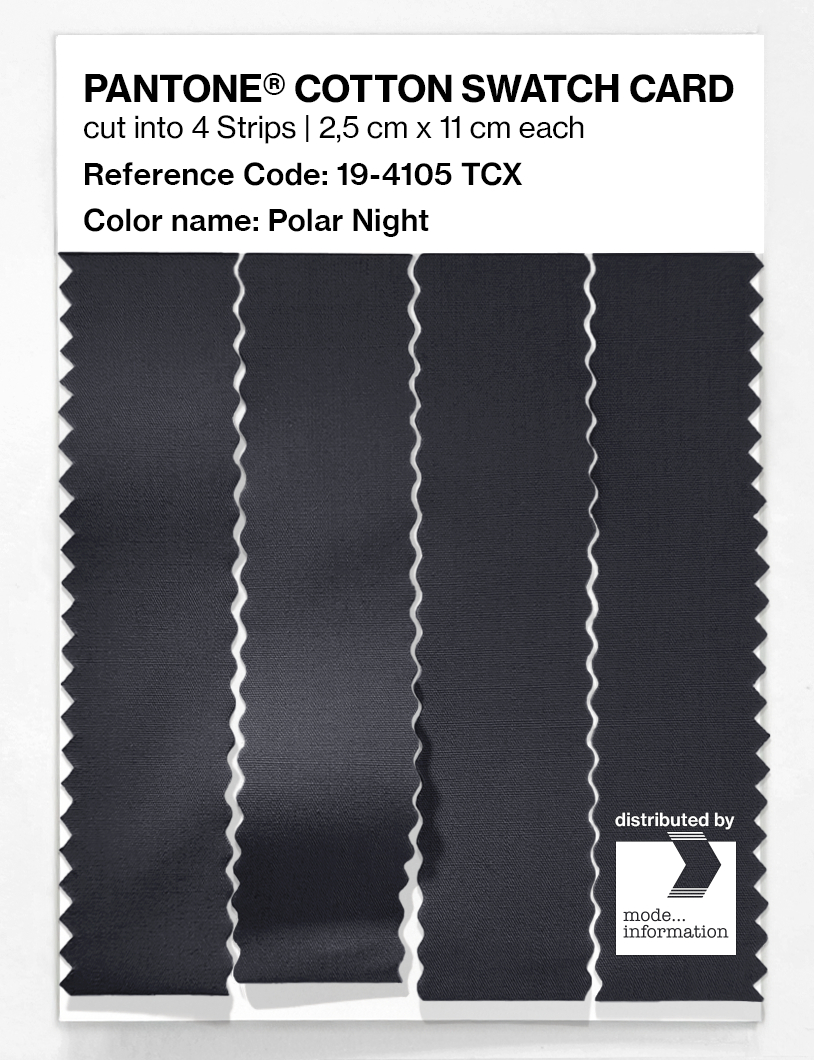 Product image 3 of the product “PANTONE® COTTON SWATCH CARD 19-4105 TCX Polar Night ”