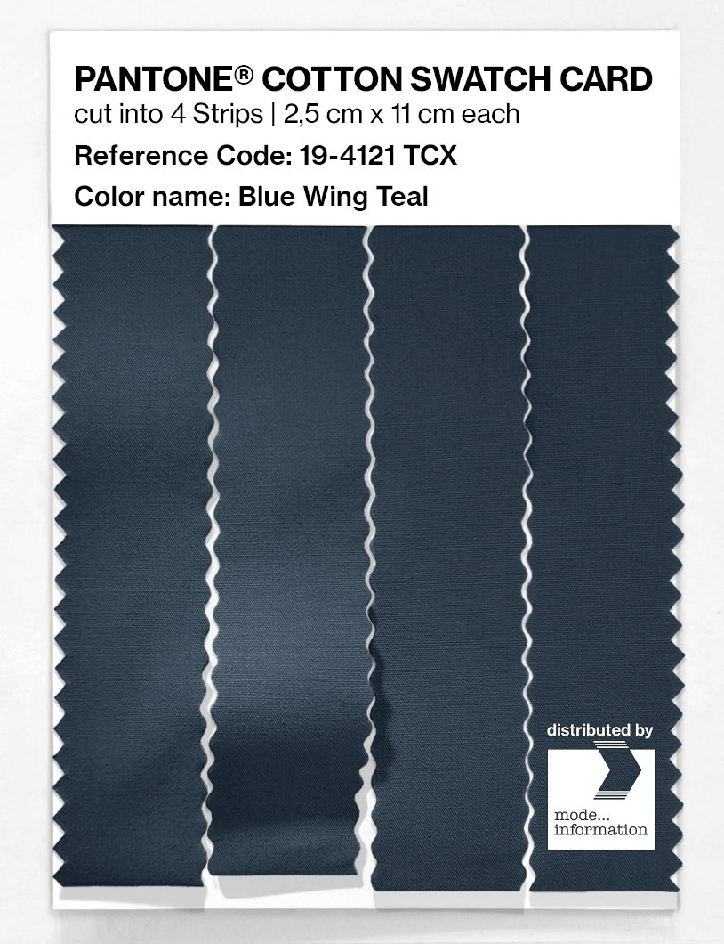 Product image 3 of the product “PANTONE® COTTON SWATCH CARD 19-4121 TCX Blue Wing Teal ”