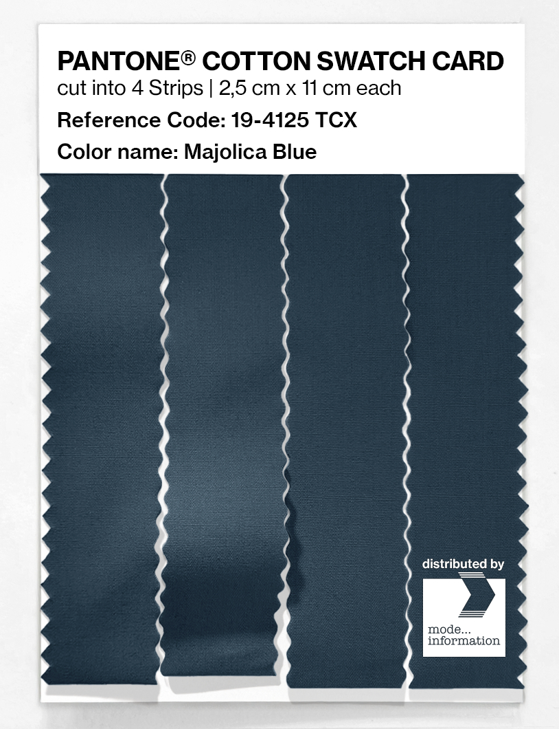 Artikelbild 3 des Artikels “PANTONE® COTTON SWATCH CARD 19-4125 TCX Majolica Blue “