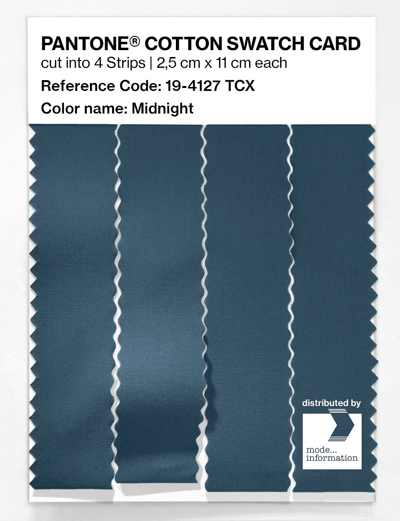 Product image 3 of the product “PANTONE® COTTON SWATCH CARD 19-4127 TCX Midnight ”