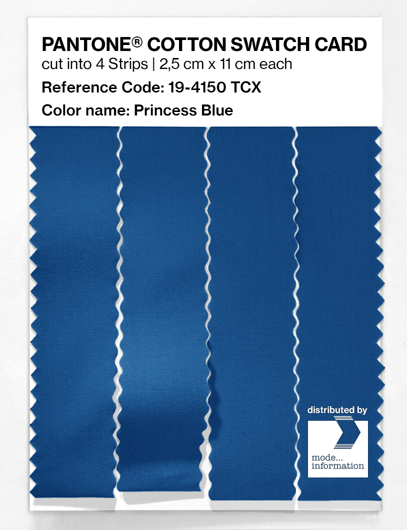 Product image 3 of the product “PANTONE® COTTON SWATCH CARD 19-4150 TCX Princess Blue ”