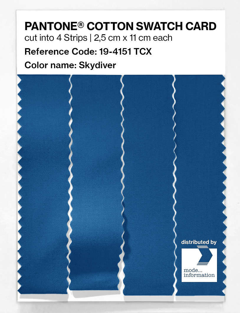 Product image 3 of the product “PANTONE® COTTON SWATCH CARD 19-4151 TCX Skydiver ”