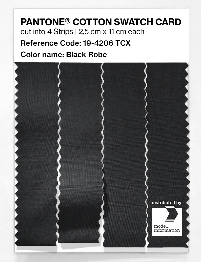 Product image 3 of the product “PANTONE® COTTON SWATCH CARD 19-4206 TCX Black Robe ”