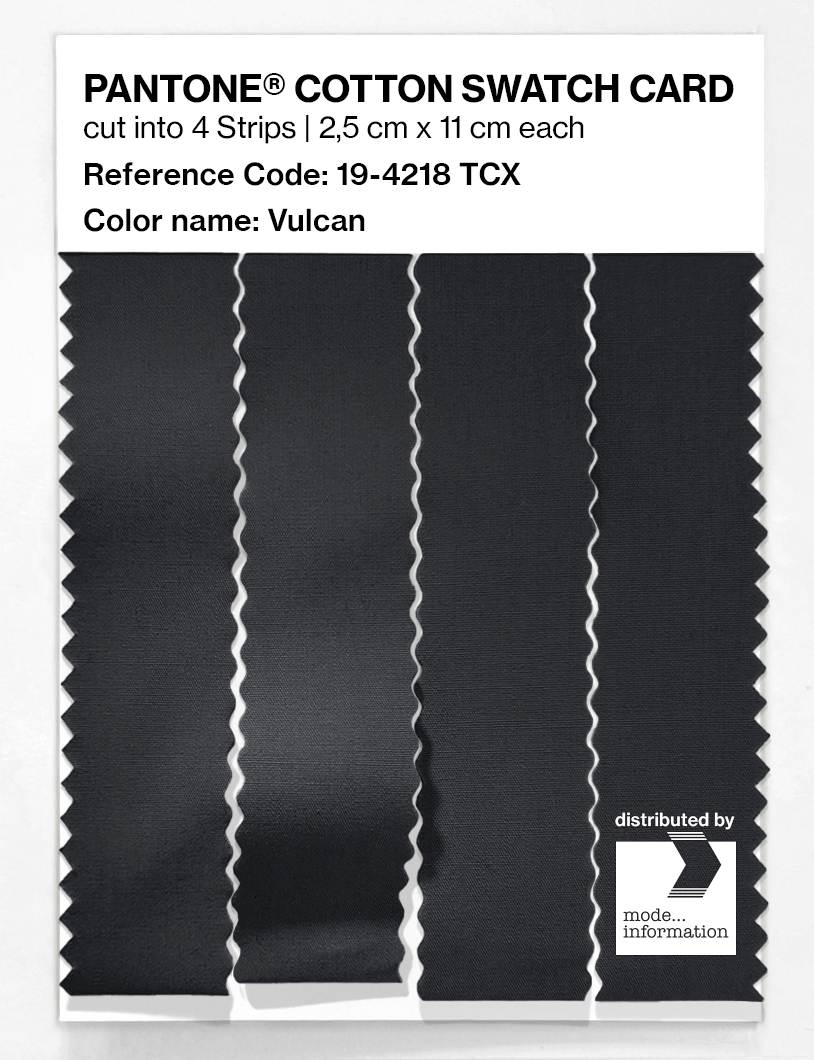Product image 3 of the product “PANTONE® COTTON SWATCH CARD 19-4218 TCX Vulcan ”