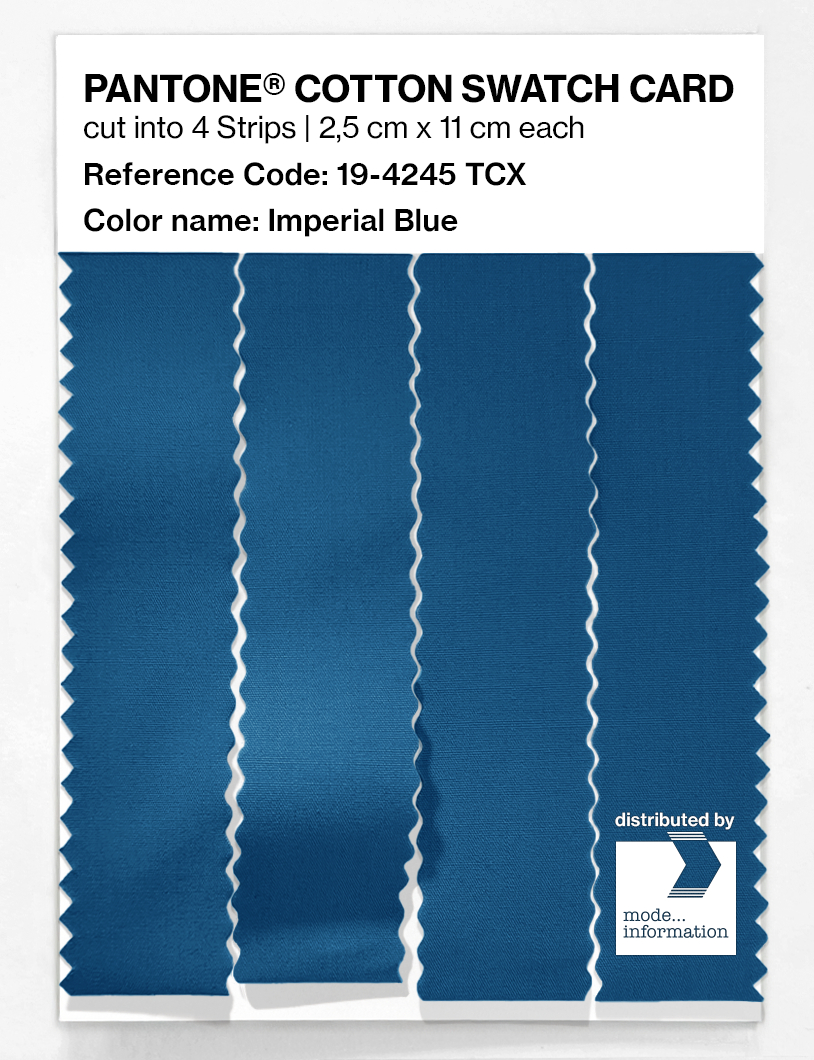 Product image 3 of the product “PANTONE® COTTON SWATCH CARD 19-4245 TCX Imperial Blue ”