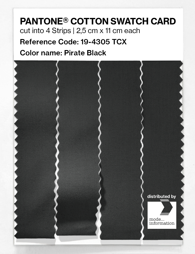Product image 3 of the product “PANTONE® COTTON SWATCH CARD 19-4305 TCX Pirate Black ”