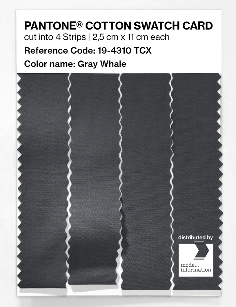 Product image 3 of the product “PANTONE® COTTON SWATCH CARD 19-4310 TCX Gray Whale ”