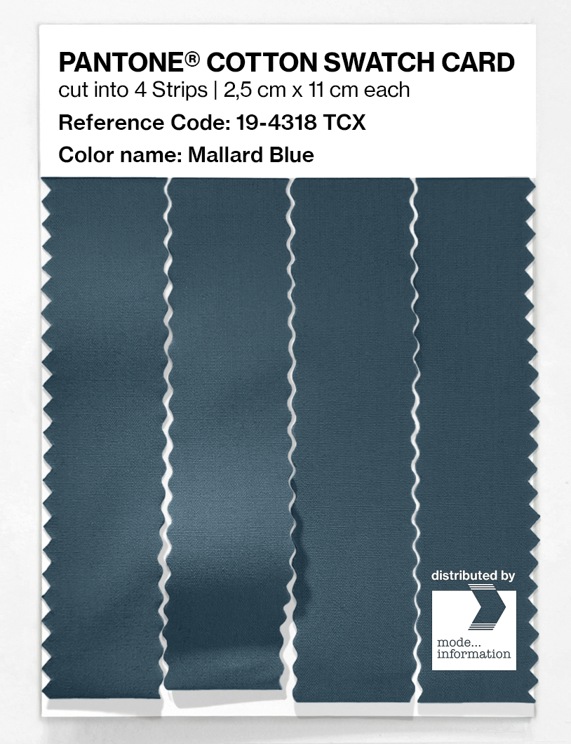 Product image 3 of the product “PANTONE® COTTON SWATCH CARD 19-4318 TCX Mallard Blue ”