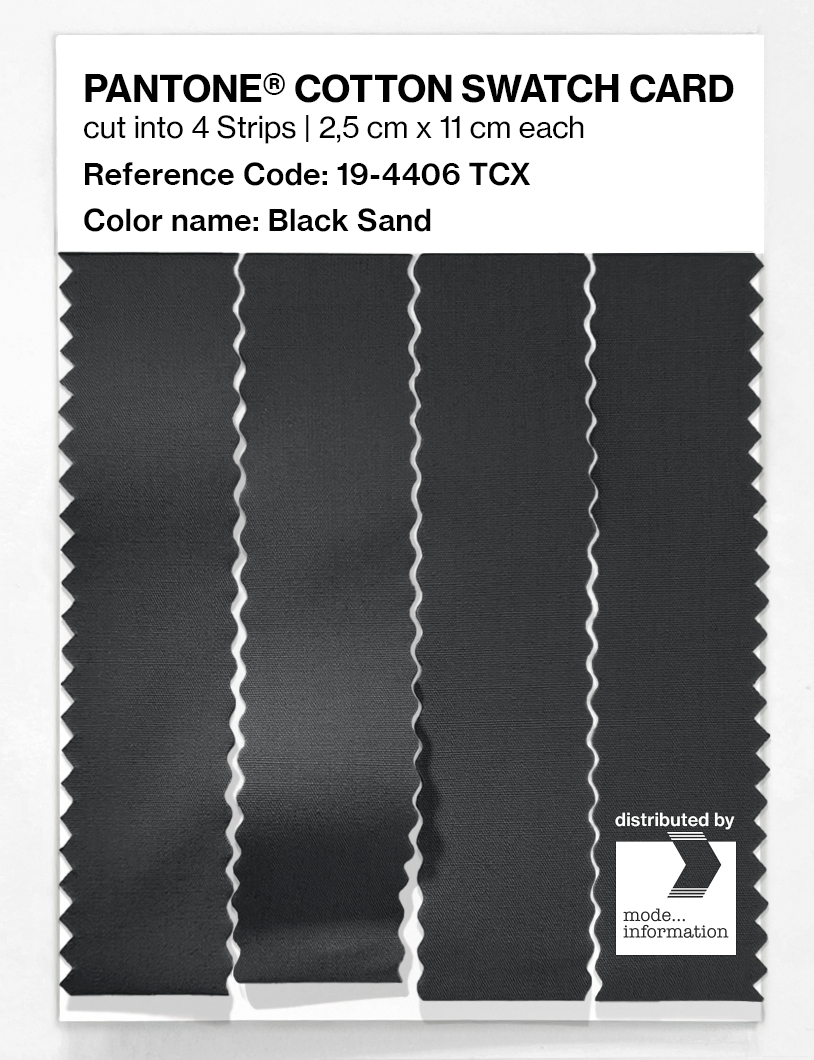 Product image 3 of the product “PANTONE® COTTON SWATCH CARD 19-4406 TCX Black Sand ”