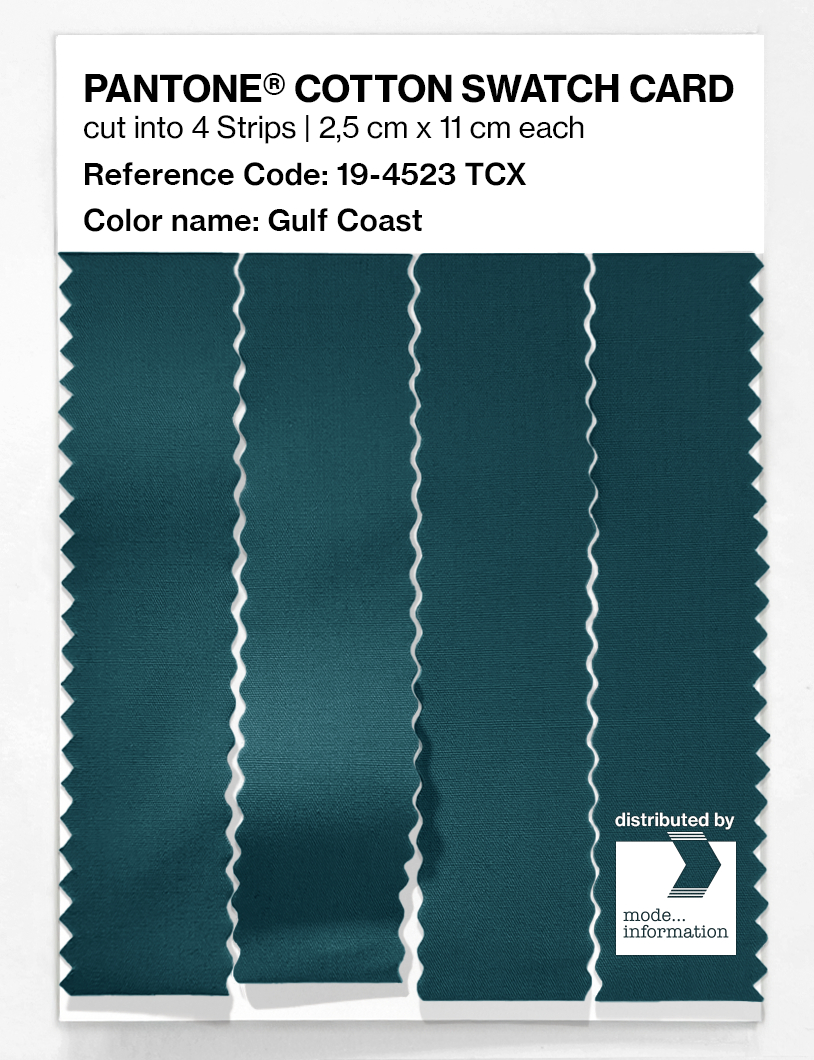 Product image 3 of the product “PANTONE® COTTON SWATCH CARD 19-4523 TCX Gulf Coast ”