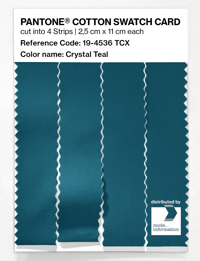 Product image 3 of the product “PANTONE® COTTON SWATCH CARD 19-4536 TCX Crystal Teal ”
