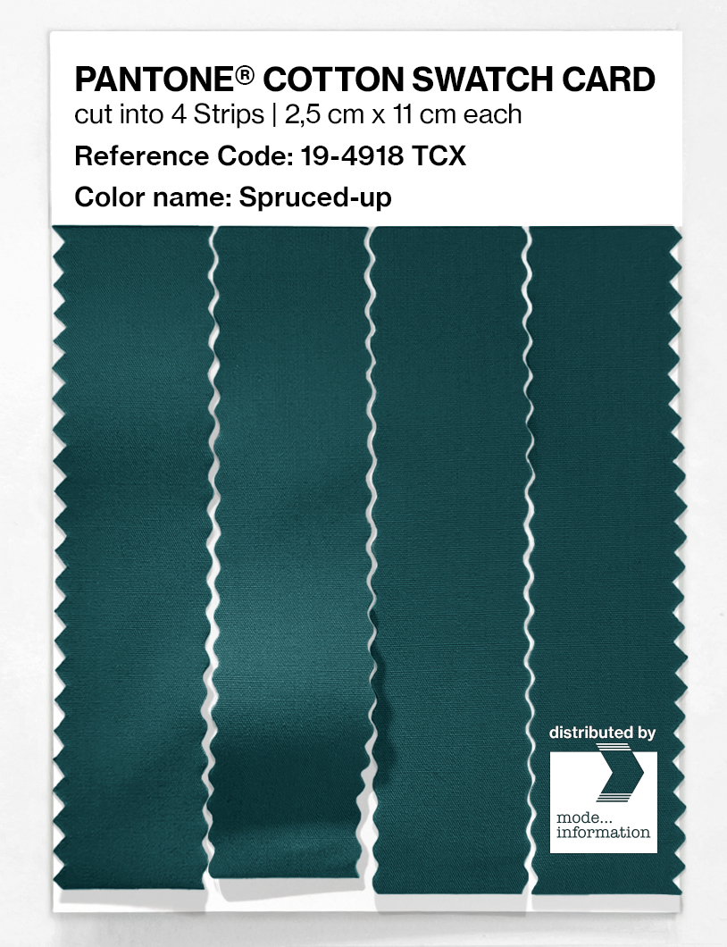 Product image 3 of the product “PANTONE® COTTON SWATCH CARD 19-4918 TCX Spruced-up ”