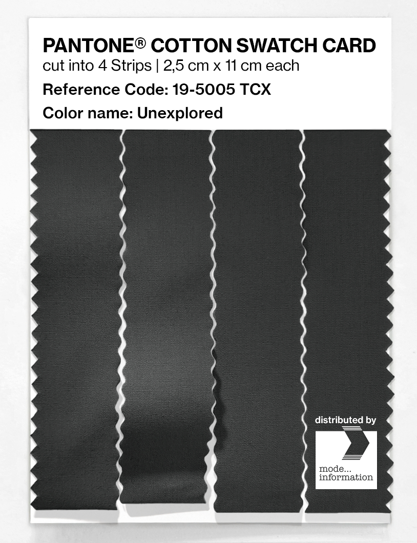 Product image 3 of the product “PANTONE® COTTON SWATCH CARD 19-5005 TCX Unexplored ”