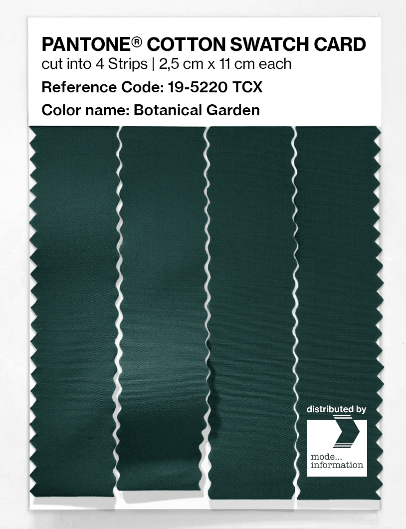 Artikelbild 3 des Artikels “PANTONE® COTTON SWATCH CARD 19-5220 TCX Botanical Garden “