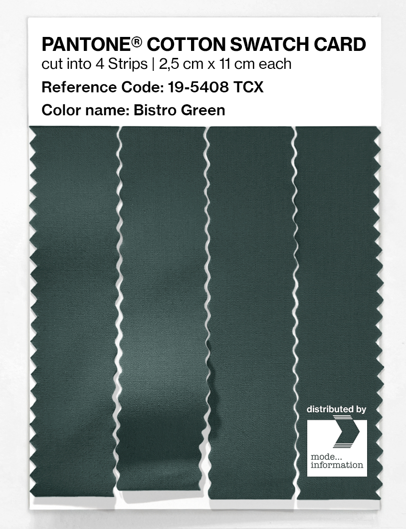 Product image 3 of the product “PANTONE® COTTON SWATCH CARD 19-5408 TCX Bistro Green ”