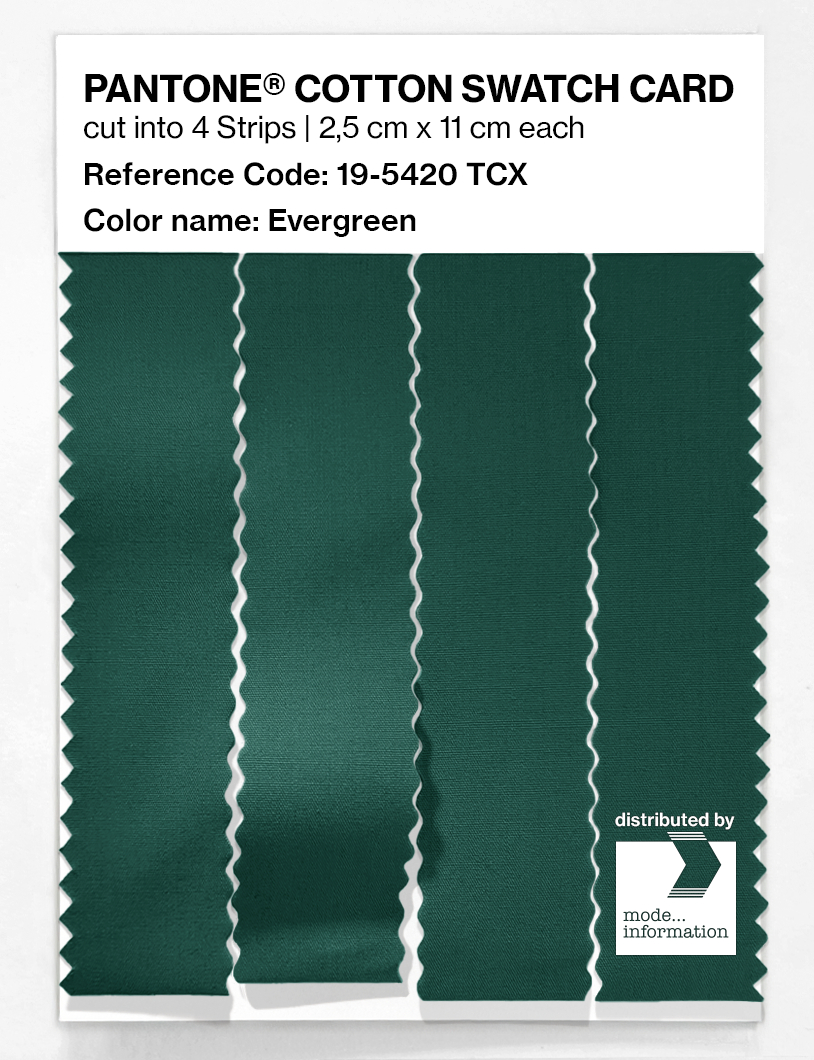 Product image 3 of the product “PANTONE® COTTON SWATCH CARD 19-5420 TCX Evergreen ”