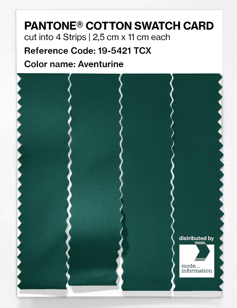 Product image 3 of the product “PANTONE® COTTON SWATCH CARD 19-5421 TCX Aventurine ”
