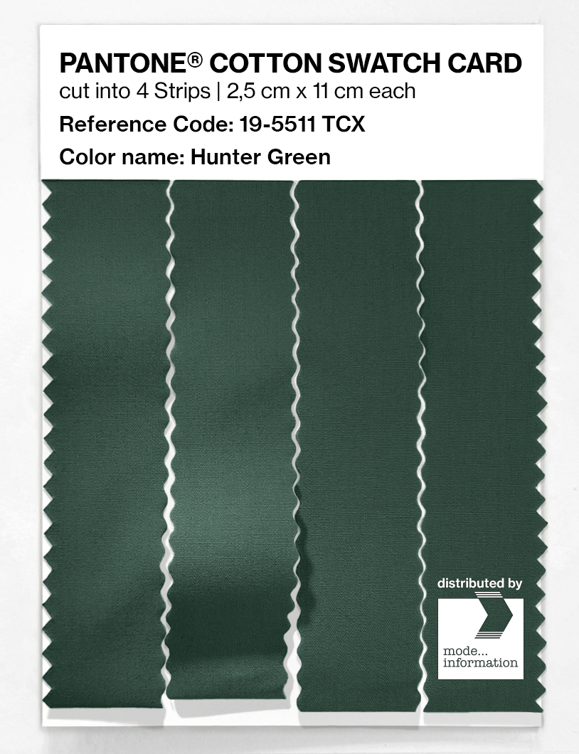 Product image 3 of the product “PANTONE® COTTON SWATCH CARD 19-5511 TCX Hunter Green ”