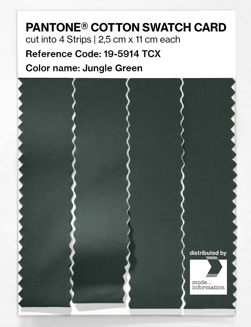 Product image 3 of the product “PANTONE® COTTON SWATCH CARD 19-5914 TCX Jungle Green ”