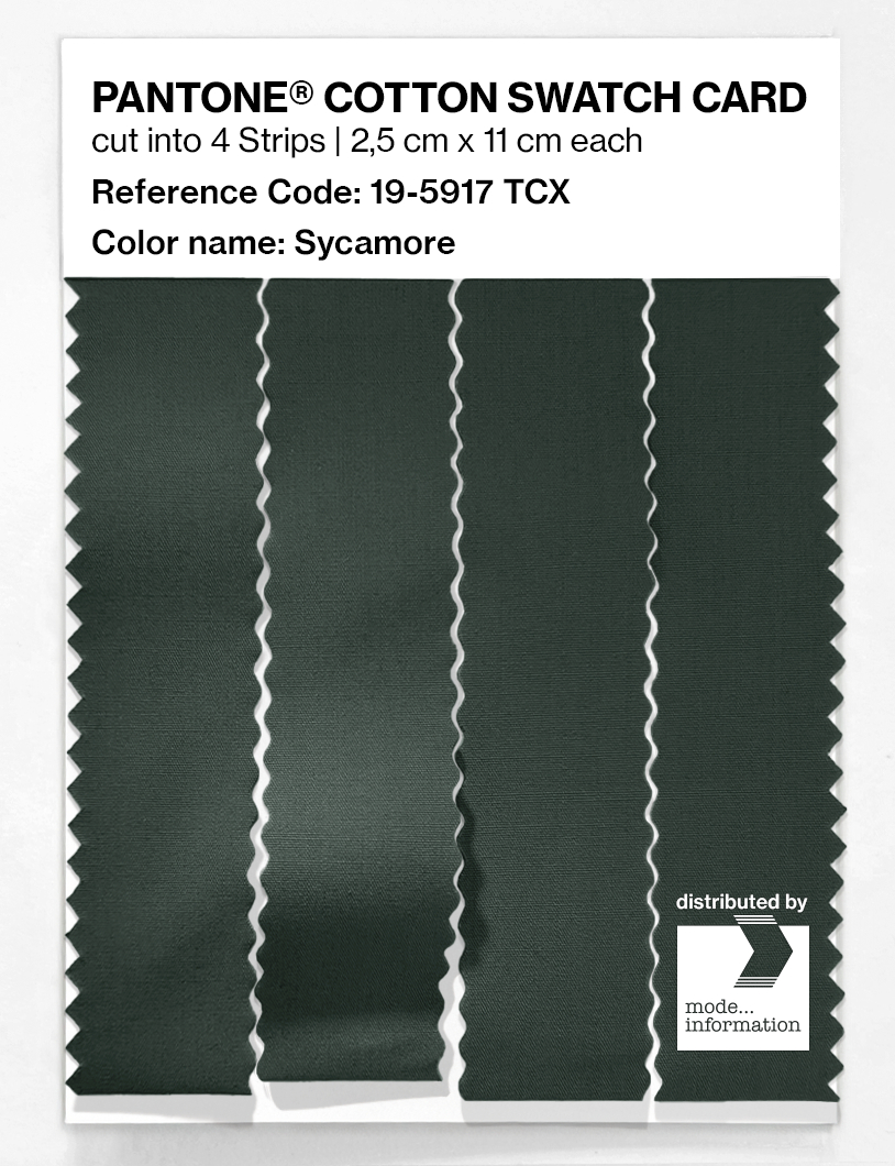 Product image 3 of the product “PANTONE® COTTON SWATCH CARD 19-5917 TCX Sycamore ”