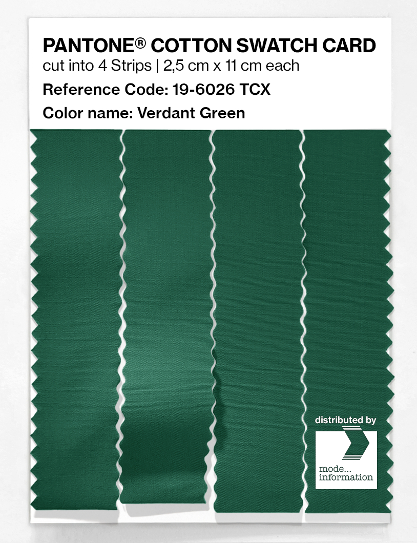 Product image 3 of the product “PANTONE® COTTON SWATCH CARD 19-6026 TCX Verdant Green ”