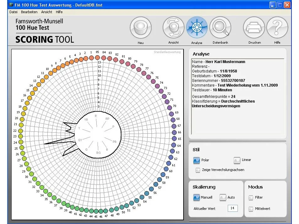 Artikelbild 4 des Artikels “Farnsworth Munsell 100 Hue Test | Professioneller Farbseh- und Farbunterscheidungstest “