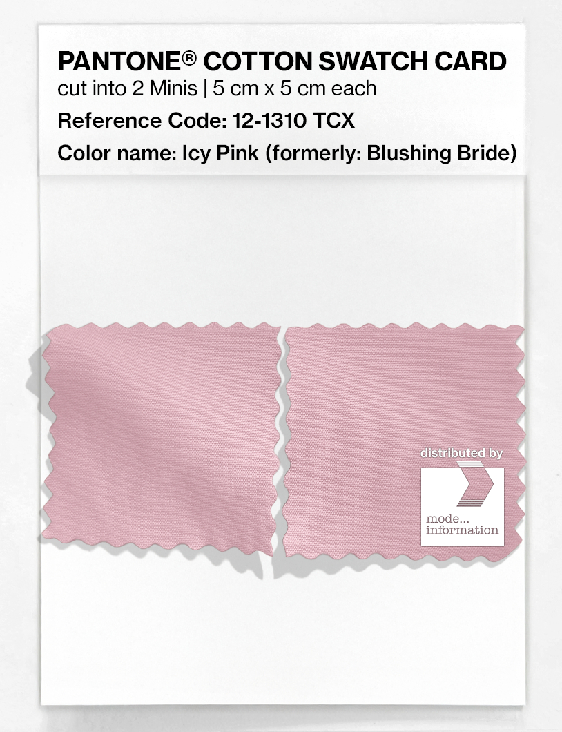 Product image 4 of the product “PANTONE® COTTON SWATCH CARD 12-1310 TCX Icy Pink ”