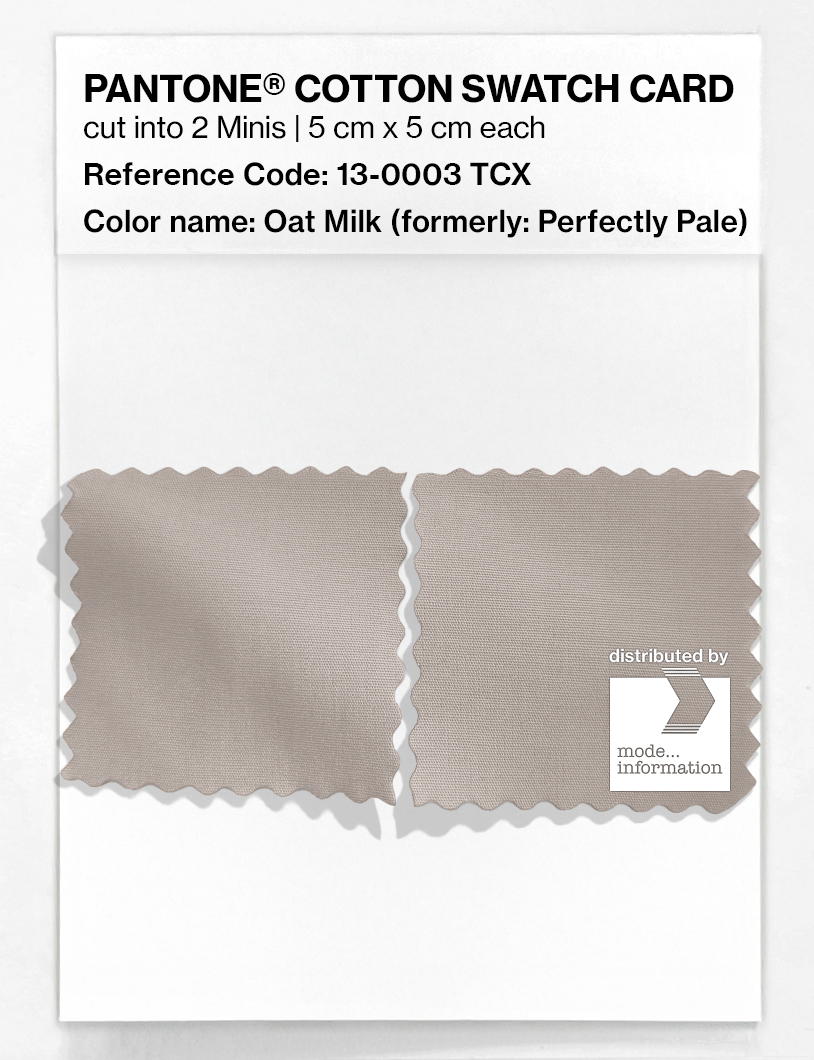Product image 4 of the product “PANTONE® COTTON SWATCH CARD 13-0003 TCX Oat Milk ”