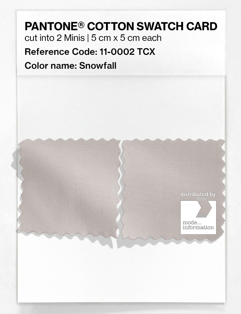 Product image 4 of the product “PANTONE® COTTON SWATCH CARD 11-0002 TCX Snowfall ”