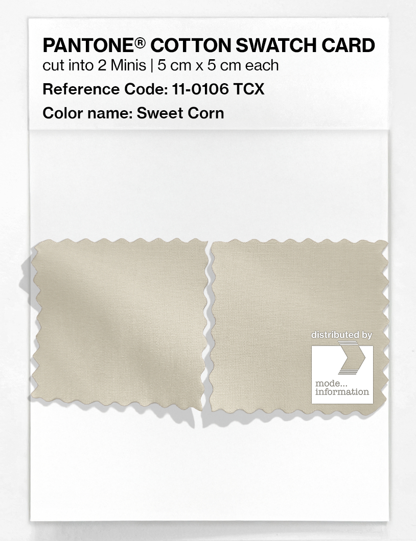 Product image 4 of the product “PANTONE® COTTON SWATCH CARD 11-0106 TCX Sweet Corn ”