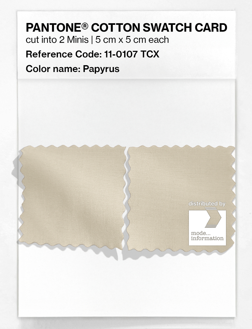 Product image 4 of the product “PANTONE® COTTON SWATCH CARD 11-0107 TCX Papyrus ”