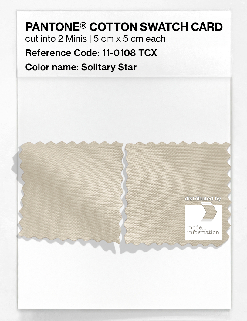 Product image 4 of the product “PANTONE® COTTON SWATCH CARD 11-0108 TCX Solitary Star ”