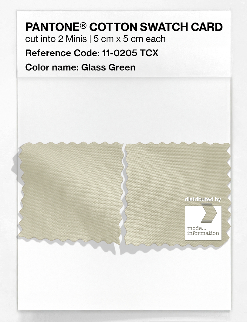 Product image 4 of the product “PANTONE® COTTON SWATCH CARD 11-0205 TCX Glass Green ”