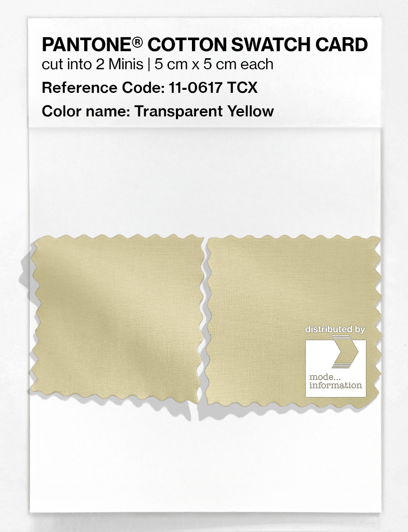 Product image 4 of the product “PANTONE® COTTON SWATCH CARD 11-0617 TCX Transparent Yellow ”