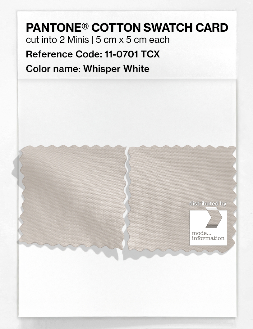 Product image 4 of the product “PANTONE® COTTON SWATCH CARD 11-0701 TCX Whisper White ”