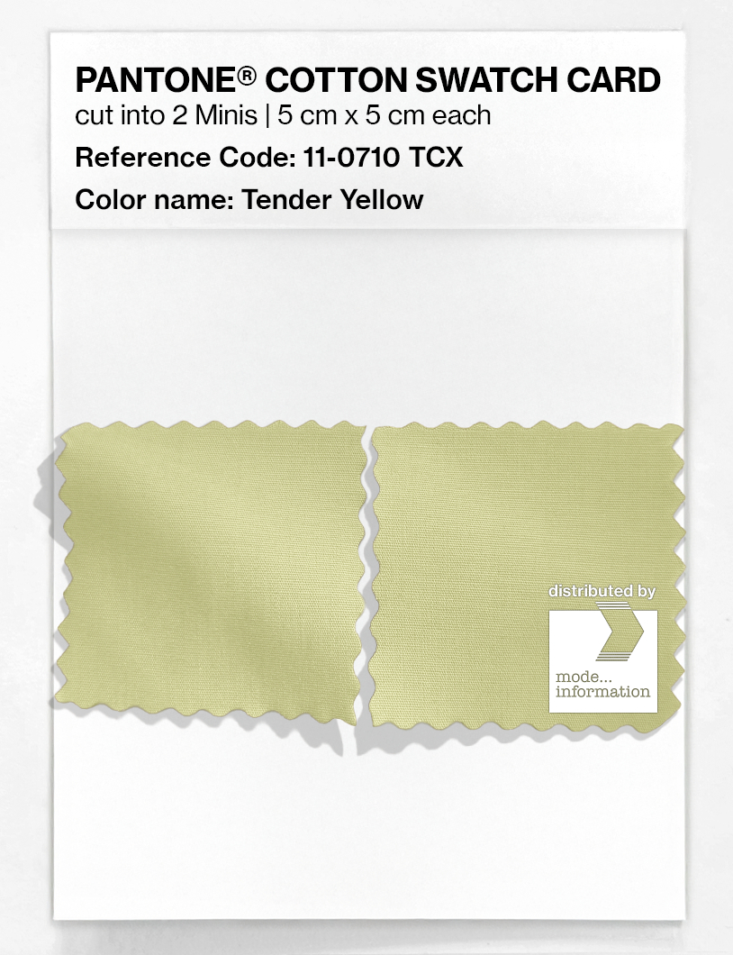 Product image 4 of the product “PANTONE® COTTON SWATCH CARD 11-0710 TCX Tender Yellow ”