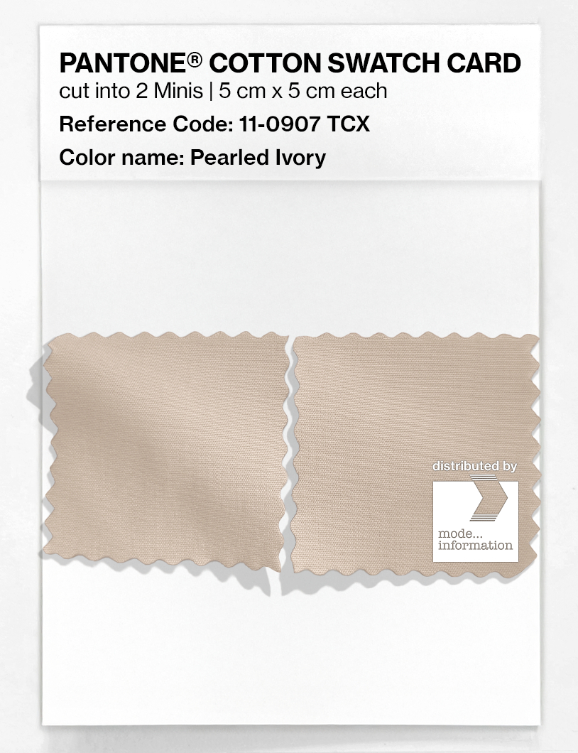 Product image 4 of the product “PANTONE® COTTON SWATCH CARD 11-0907 TCX Pearled Ivory ”